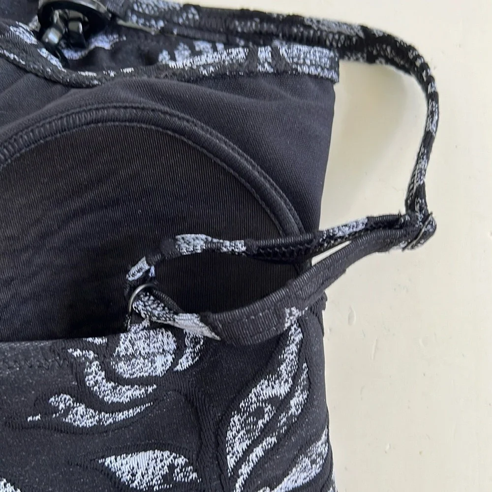 Gottex Vintage Abstract Floral Tankini Swimsuit Size 12 w/Matching Skirt Size L - Picture 10 of 12